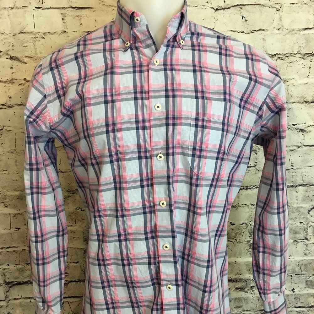 Peter Millar long sleeve checkered button down